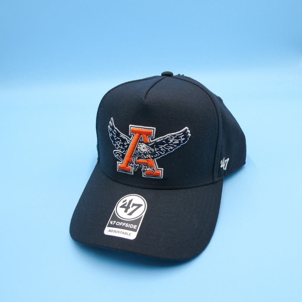 '47 Brand Hat Mens One Size Offside Auburn Tigers Navy Blue Snapback Wool Blend